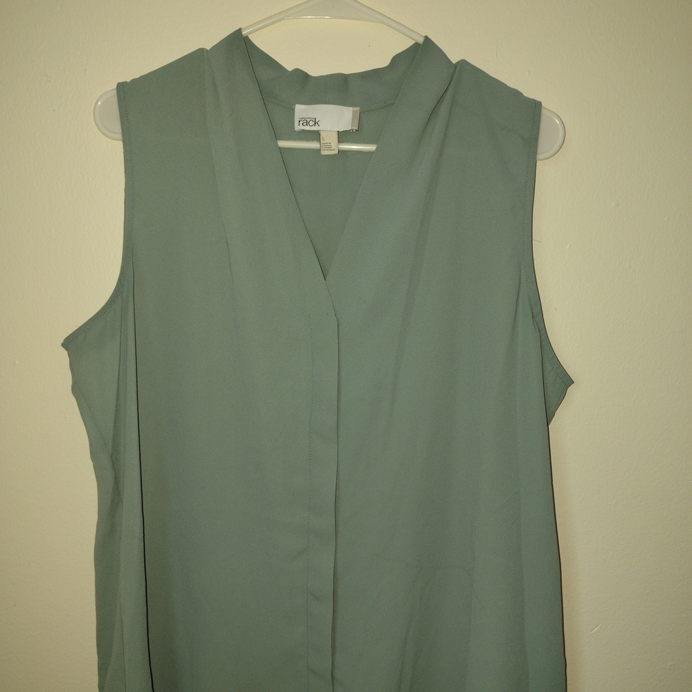 Rack Sleeveless Blouse - Sage Green